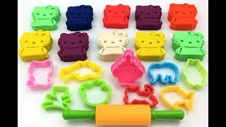 Learn Colors Play Doh Hello Kitty Zoo Animals Molds  Fun and Creative for Kids Nursery Rhymes