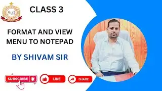 Format  View Menu का Use Notepad में कैसे करते हैं। #biitcomputerclasses #shivamsir #sushilsir