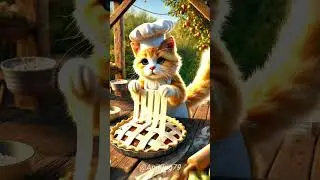 Cooking Cat Bakes the Perfect Apple Pie | Cute Cat Food Video