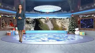 4K Christmas Virtual Set 02 for vMix | Festive Studio Backgrounds for Live Streaming