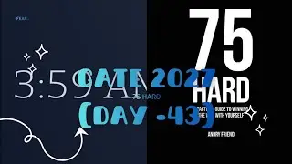 GATE -2027(CSE) DAY- 43 #gate #preparation #icando #mevsme #selfdiscipline #75hardchallenge 