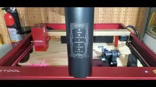 X Tool/ Lightburn. Thick Design on a Tumbler.  Backwards! Huh?