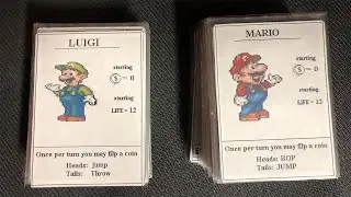 My Homemade Super Mario Bros. Trading Card Game