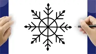 Hur man ritar en sn&ouml;flinga &ndash; enkel vinterritning f&ouml;r alla