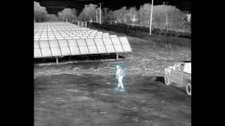 High Resolution Thermal Security Camera Human Walking Nearby