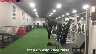 Step up with knee raise- WGF
