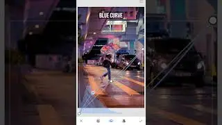 How to color grade a night street photo in Snapseed