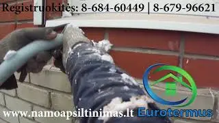 Sienų &Scaron;iltinimas į Oro Tarpus | Mūrinio Namo Oro Tarpo &Scaron;iltinimas (Termoputa) | Namoapsiltinimas.lt