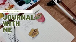 Journal with Me| Midori A6 grid | Watercolour | Art journal | Real Time | BGM Piano - IU