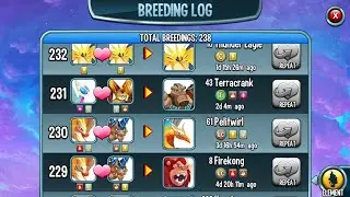 Monster legends breeding log