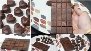 Homemade chocolate At Home|| Coconut oil Chocolate ||Chocolate Bar