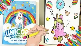 # 1 - Coloring Unicorn Coloring Book Page with ARTEZA Coloring Pencils | Maky Publishing