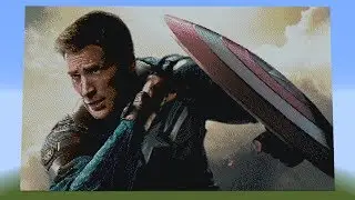 Minecraft Pixel Art - Captain America