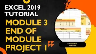 Excel 2019 Tutorial | Module 3 End of Module Project 1 (Step-by-Step Guide)