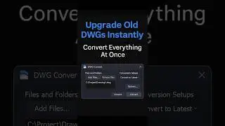 Преобразуйте целые папки DWG одновременно #AutoCAD #Shorts