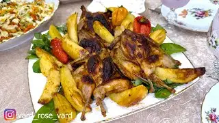 Перепёлки с Картошкой в Духовке — Сочный Семейный Ужин!)