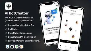 AI BotChatter: The AI Chat Expert in Flutter 3. x (Android, iOS) UI app template