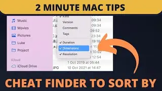 Secret Finder Trick = Cheat Finder to Sort by Video Duration or Photo Dimensions - 2 Minute Mac tips