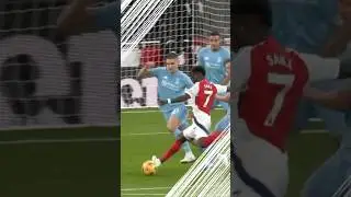 Saka gliding past the Nottingham Forest defense 🔥 #arsenal #premierleague #football #trending