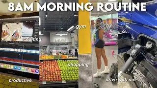 8AM SUMMER MORNING ROUTINE | working out, hygiene shopping, productive & realistic!