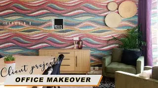 How to DIY renter friendly PEEL & STICK wallpaper (+ office makeover for a client)