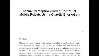 Secure Perception Driven Control of Mobile Robots Using Chaotic Encryption