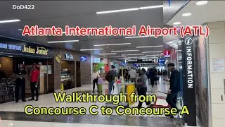 Международный аэропорт Атланты (ATL): пешеходная дорожка от зала C до зала A