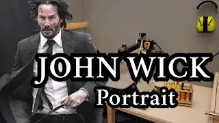 John Wick Portrait &ndash; 🎬 Live Scroll Saw Art!