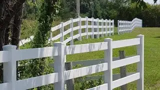 Eldorado 3 Fence Install, vinyl ranch fence #dfs