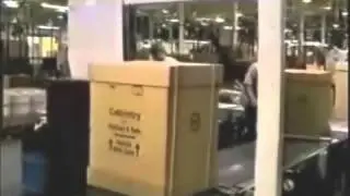 Banding Cabinets using Dynaric Df117 Large Arch Strapping Machine