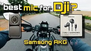 Finally! Best Mic for DJI action 2? | Samsung AKG Type-C Earphones | Motovlog Test