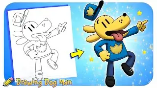 🔥 How to Draw Dog Man Step by Step | Easy & Fun Cartoon Drawing 🐶📘