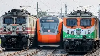 [32 In 1] Train Videos HIGH SPEED Indian Trains | Vande Bharat+ Super Fast Express Trains 