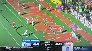 Duke Game Winning Two Point Conversion against Clemson 