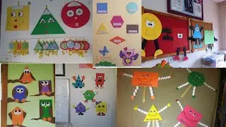 Shape learning activities/Shape decorations idea/Shape learning with paper/Paper shape art