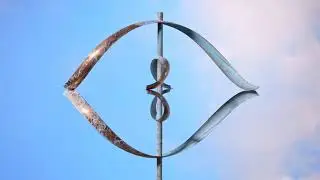 Whitaker Wind Sculpture Mirinda II Copper and Stainless Steel HiRes