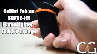 Colibri Falcon Single-jet Flame Lighter - Black & Orange