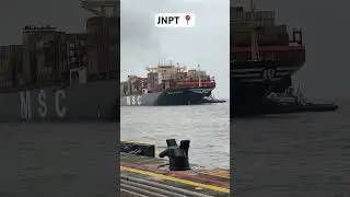 International JNPT port ￼ 2025 #trending #minivlog #youtubeshorts #jetty #jnpt #psa #vessel #ship
