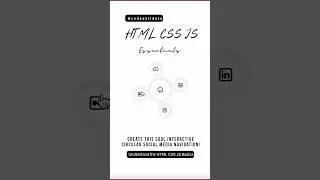 Stylish Circular Navigation Menu Social Media Links #short #shortsvideo #trending #viral #coding