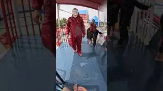 POV: Non-Stop Waterpark Sliding & Running with Friends 💦 #WaterparkPOV #EpicFun#parkourlife#slide