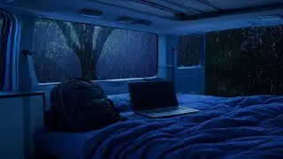 Relaxing Rain Sounds Inside a Car | Cozy Van Ambience ASMR for Sleep & Study