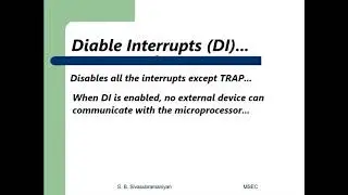 8085 Lecture 7.1 Machine Control Instructions by S. B. Sivasubramaniyan, MSEC...