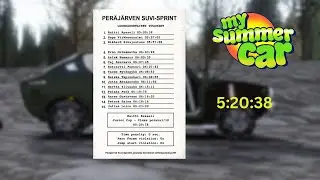 My stage 1 rally run 5:20:38 in My summer car.