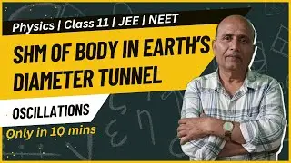 SHM of Body in a Tunnel through Earth's Diameter | Oscillations | Class 11 Physics | JEE | NEET