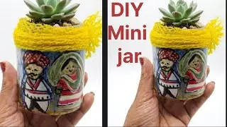 How to reuse old glass jar #diy#indoor planter #diy #Arts and crafts #reuse#HOW to paint glass jar
