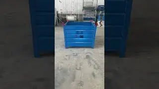 Customized metal turnover box for customers #logistics#warehouse