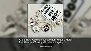 Angel Bow Keychain for Women Vintage Metal Bag Pendant Trendy Girl Heart Keyring Car Key Chain