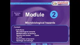 MCA approved Food Safety level 2 module #2