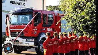 Powitanie nowego samochodu pożarniczego w OSP Dębowiec