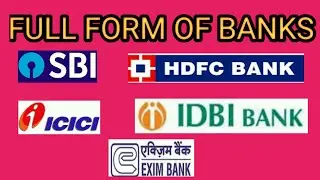 Full form of all bank name in india in hindi || hdfc idbi icici pnb yes bank exim bank|| In english